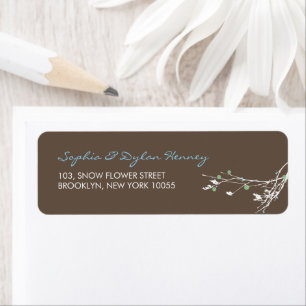 Winter Branch Snow Flower Simple Elegant Wedding