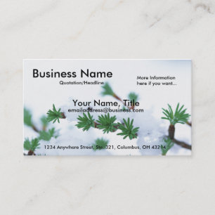 Winter Branch w/Snow - Winter Business Cards