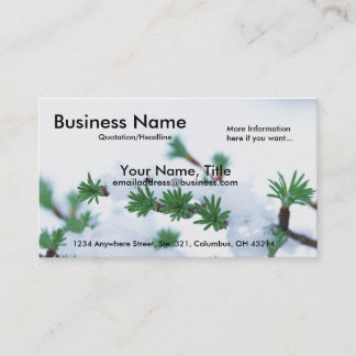 Winter Branch w/Snow - Winter Business Cards