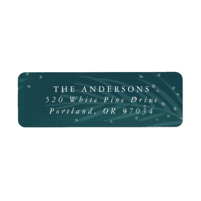 Winter Branches | Holiday Return Address Labels (Front)