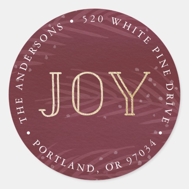 Winter Branches | Holiday Return Address Stickers (Front)