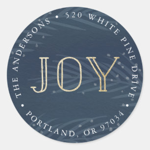 Winter Branches Holiday Return Address Stickers
