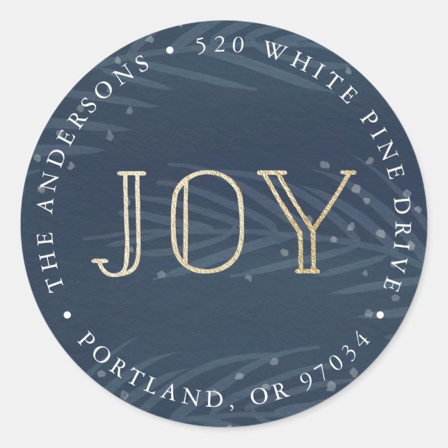 Winter Branches | Holiday Return Address Stickers (Front)