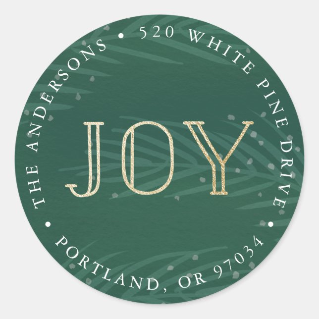 Winter Branches | Holiday Return Address Stickers (Front)