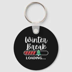 Winter Break Loading Christmas Tree Teacher Studen Key Ring