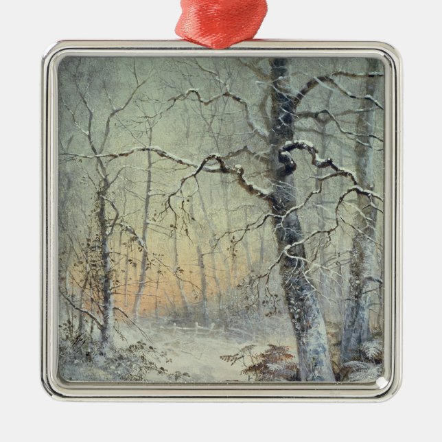 Winter Breakfast Metal Tree Decoration (Front)