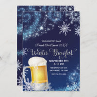 Winter Brew-Fest Beer Party Wonderland Blue White