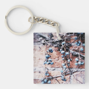 Winter Brick and Vine Key Ring