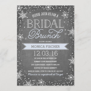 Winter Bridal Brunch Invitation