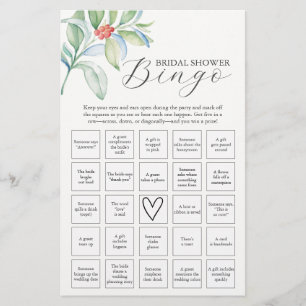 Winter Bridal Shower Bingo Game – Find the Guest Flyer