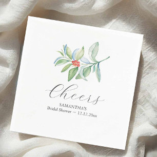 Winter Bridal Shower Cocktail Napkins Christmas