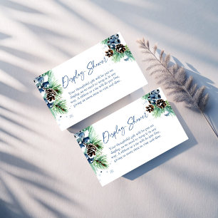 Winter bridal shower display shower enclosure card