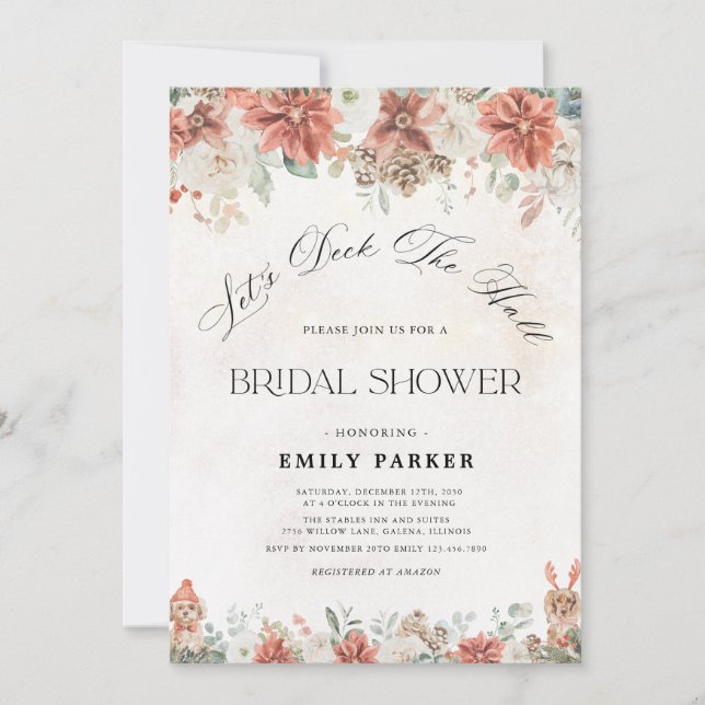 Winter Bridal Shower Invitation (Front)