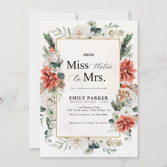 Winter Bridal Shower Invitation (Front)