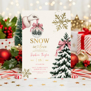 Winter Bridal Shower Invitation Snow in Love Pin