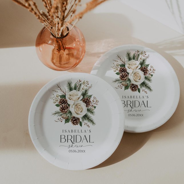 Winter Bridal Shower  Paper Plate (Creator Uploaded)