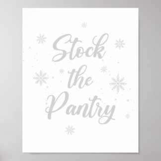 Winter Bridal Shower Stock the Pantry Poster