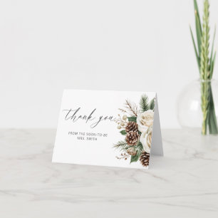 Winter Bridal Shower Thank You  Card