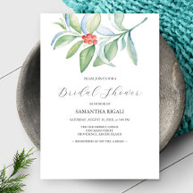 Winter Bridal Shower Theme Elegant Invitation