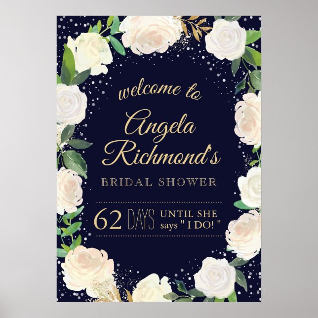 Winter Bridal Shower Welcome Sign (20x28) (Front)