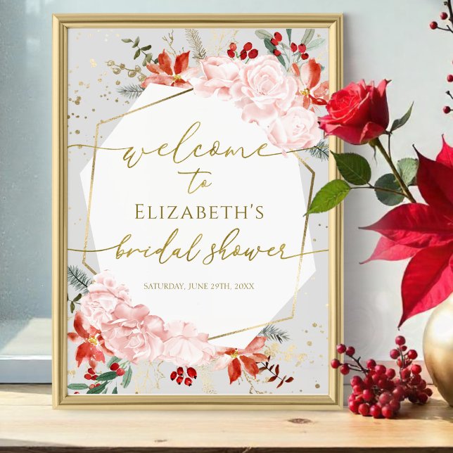 Winter Bridal Shower Welcome Sign Gilded (Creator Uploaded)