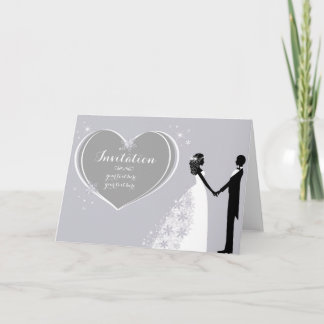 Winter Bride & Groom Invitation