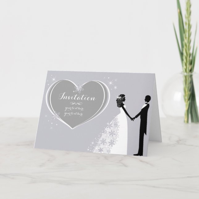 Winter Bride & Groom Invitation (Front)