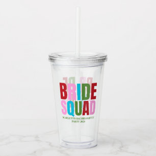 Winter Bride Squad Bachelorette Party Acrylic Tumbler