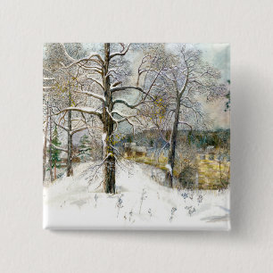 winter bridge 15 cm square badge
