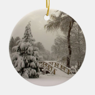 Winter Bridge Ornament Personalised Winter Snow