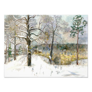 winter bridge photo print