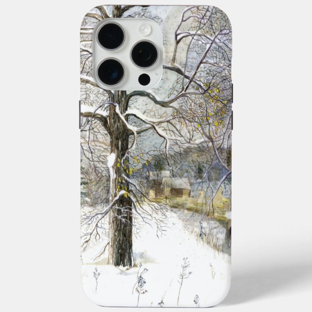 Winter bridge Watercolor  Case-Mate iPhone Case (Back)