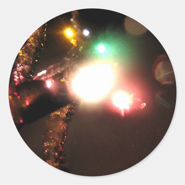 Winter Bright Classic Round Sticker (Front)