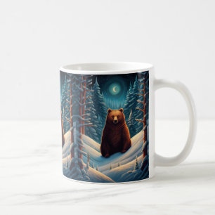 Winter Brown Bear Coffee Mug