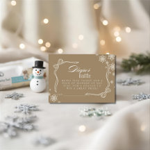 Winter Brown Diaper Raffle Baby Shower