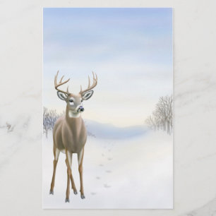Winter Buck Stationery