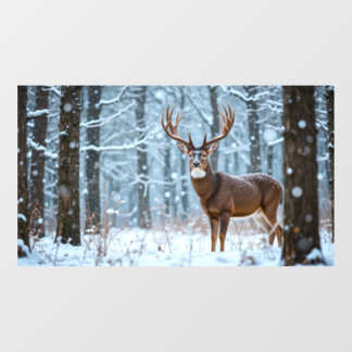 Winter Buck Window Cling