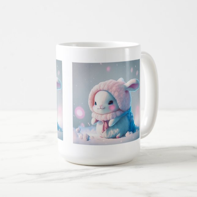 Winter Bunny Classic Mug, 15 oz  Coffee Mug (Front Right)