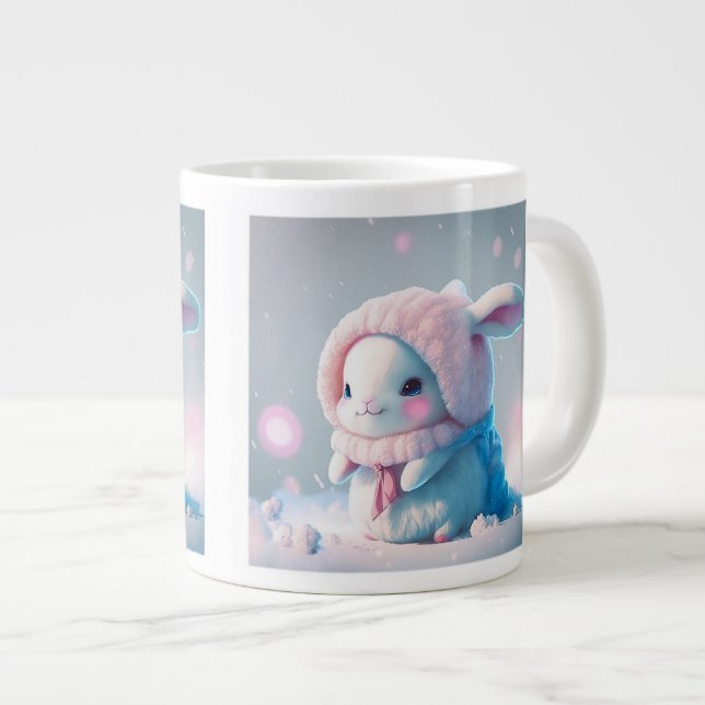 Winter Bunny Jumbo Mug  (Front Right)