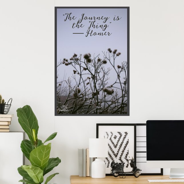 Winter Burdock Fog Frost by Linandara Poster (Home Office)