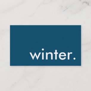 winter. business card