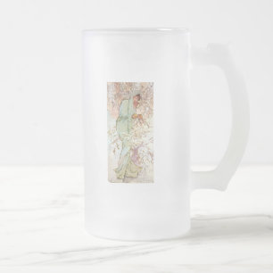 Winter by Mucha Frosted Glass Beer Mug