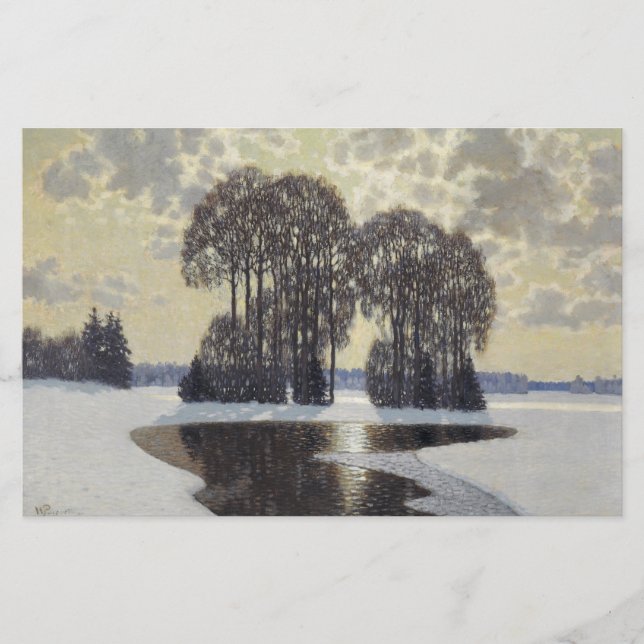 Winter (by Vilhelms Purvitis) Stationery (Front)