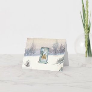 Winter Cabin Christmas Card