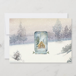 Winter Cabin Christmas Holiday Card