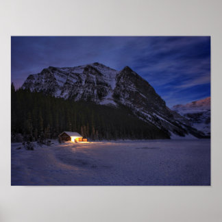 Winter Cabin in the Woods  Poster