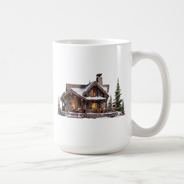 Winter Cabin Mug (Right)