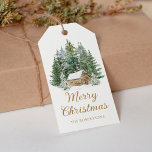 Winter Cabin Rustic Woodland Watercolor Christmas  Gift Tags<br><div class="desc">These gift tags provide the perfect finishing touch for your Christmas gift wrapping. The watercolor winter scene has a cosy cabin nestled in the snowy pine tree forest. Please visit the collection for matching products,  or contact me through Zazzle Chat for design tweaks or more matching products.</div>