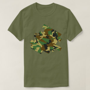 Winter Camo Pattern Digital Sketch T-Shirt