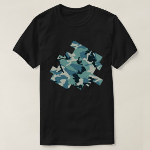 Winter Camo Pattern Digital Sketch T-Shirt